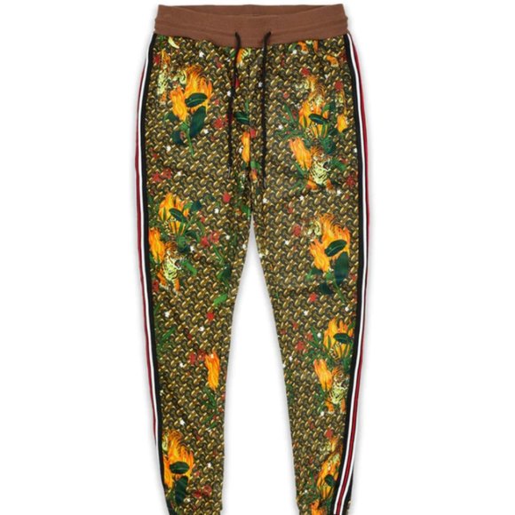 Reason Brand Tiger Print Monogram Track Set Tracksuit 2 Piece - Picture 4 of 8